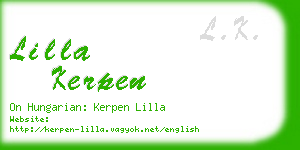 lilla kerpen business card